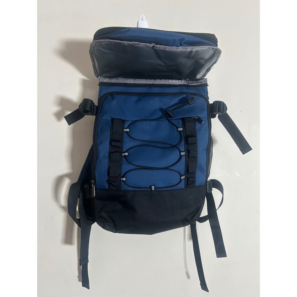 Mier Insulated Cooler Backpack Leakproof Large Hiking Picnic Bag Blue Black